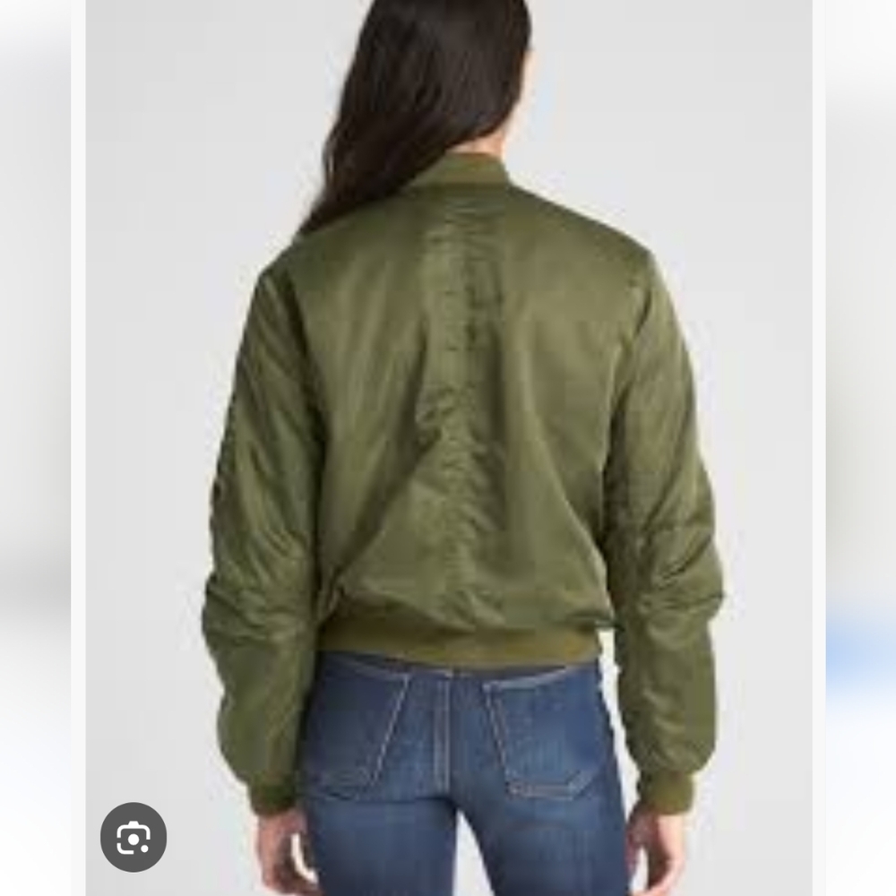 GAP Women's S Bomber Jacket Olive Green